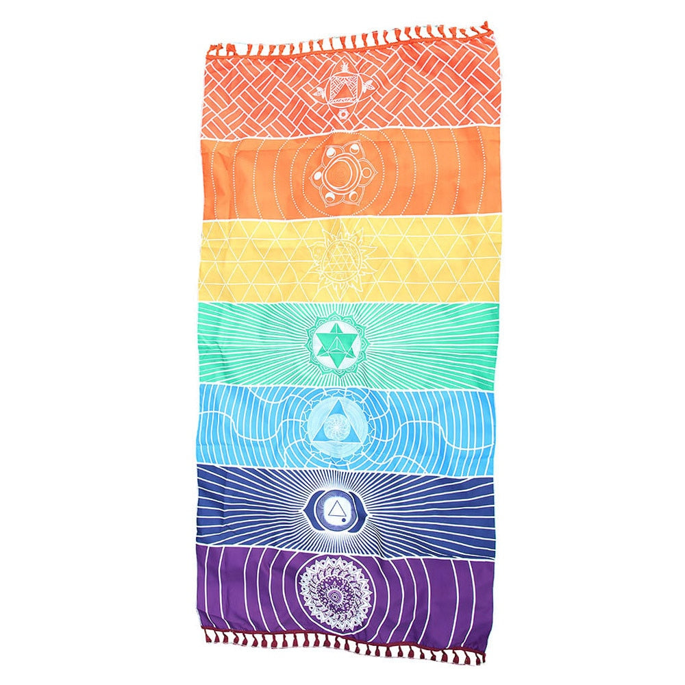 Wall Hanging India Mandala Blanket 7 Chakra Tapestry