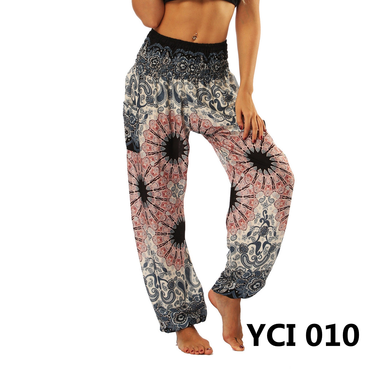 Women's Harem Pants, High Waist Yoga Trousers with Pockets