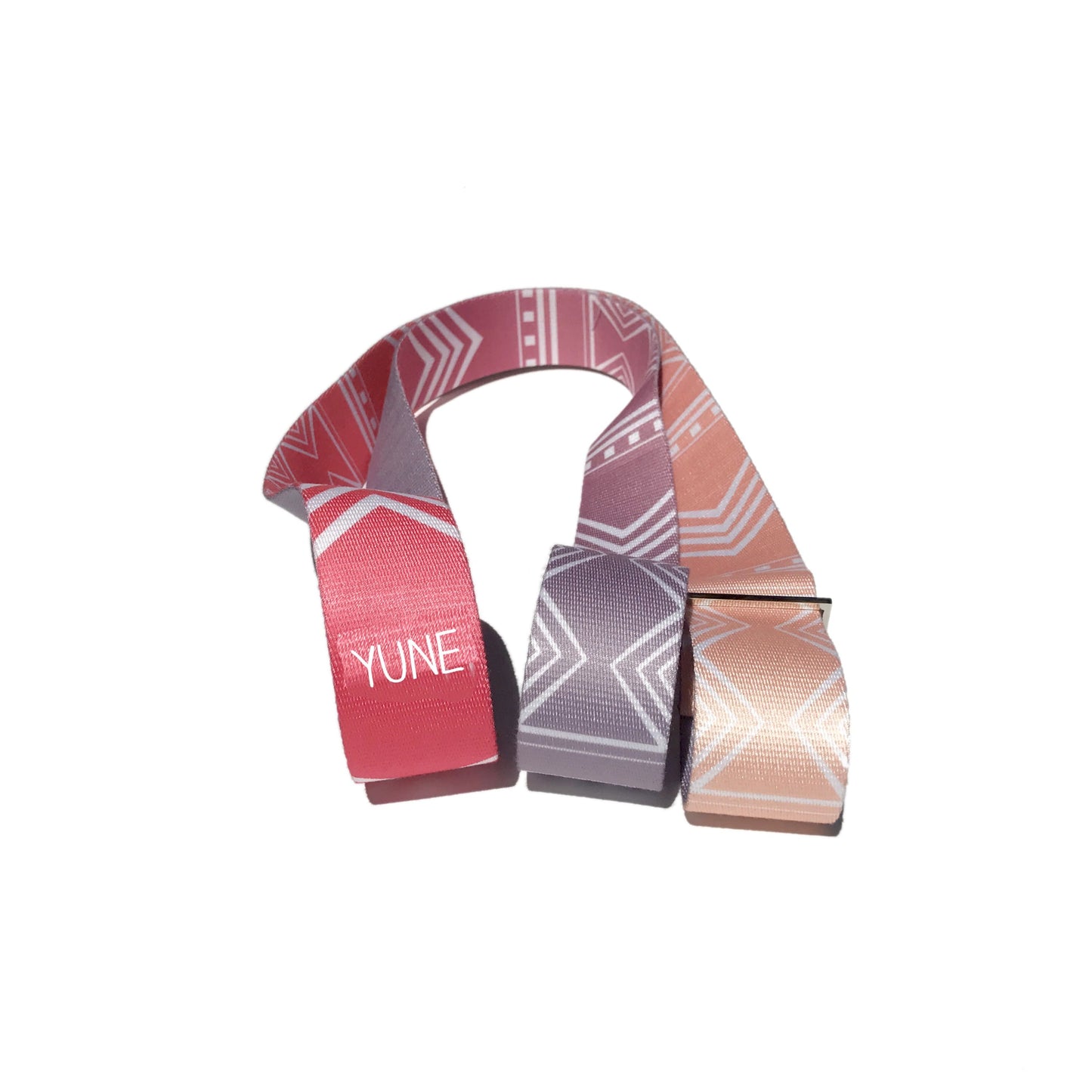 Yoga Stretching Strap | Metal Buckles | Pink