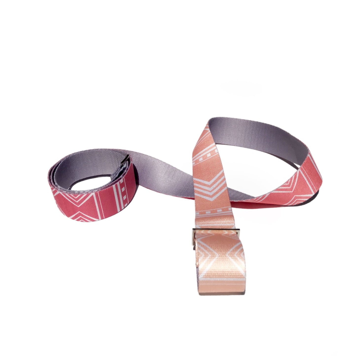 Yoga Stretching Strap | Metal Buckles | Pink