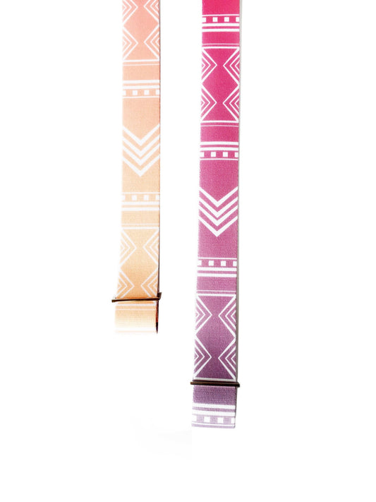Yoga Stretching Strap | Metal Buckles | Pink